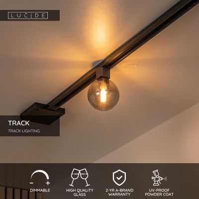 Lucide TRACK TYCHO Track spot - 1-okruhový Systém osvetlenia koľaje - 1xG9 - Smoke (Predĺženie)